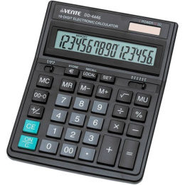 Калькулятор Devente DD-4446 16 разрядов, 153х199х31мм, черный 4031316