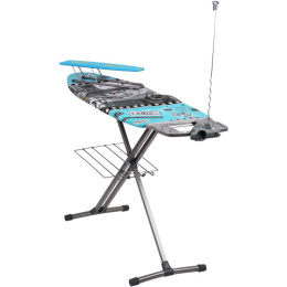 Доска гладильная металлическая основа Ника, тефлоновое покрытие, подрукавник, полка, удлинитель, держат.для шнура 122х40см Nika НТ9