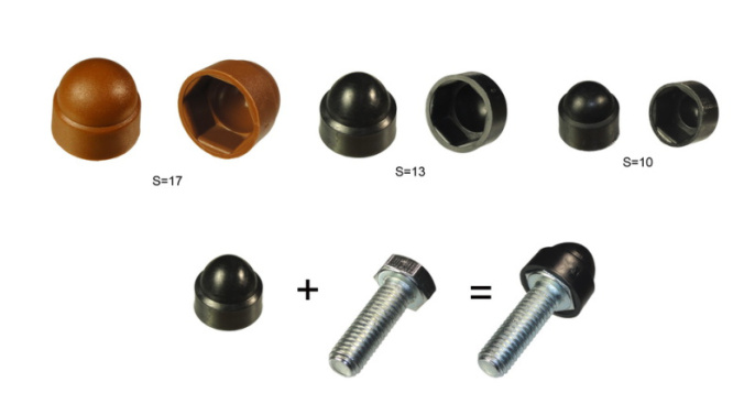 Колпачок на болт/гайку М12/S19 черный 29-0070