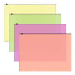 Папка-карман на молнии А4 ErichKrause Zip Fizzy Neon 47070