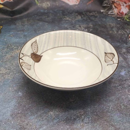 Салатник фарфоровый 220мм с узором Листья Радужный Дом РД84793