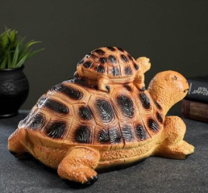 Копилка гипсовая Черепаха двойная 15х27см Гарденвилл 286
