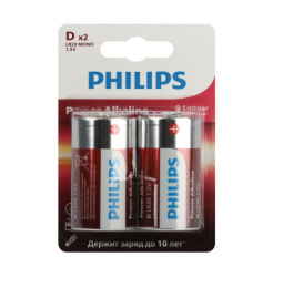 Батарейка Philips алкалиновая Power LR20 ( 2шт. на блистере) Б0062732