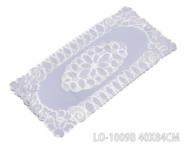Салфетка виниловая прямоугольная 40х84см Лейс, серебро Grace LO-1009B