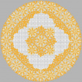 Салфетка виниловая круглая d-30см Лейс, золото Grace LO-1008A