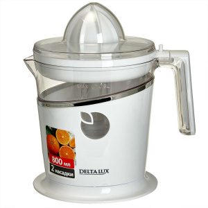 Соковыжималка электрическая  40Вт, для цитрусовых, белый Delta lux DE-2401