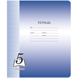 Тетрадь  12 листов косая линейка частая наклонная Пятерка ТФ12ПЛ_6276