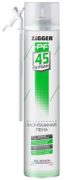 Пена бытовая "ZIGGER PF", 45л всесезонная, 650 мл, 700г 01-03-54