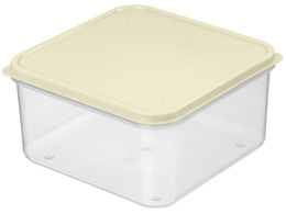 Контейнер для СВЧ пластиковый 1,2л квадратный с мягкой крышкой Modena, цвет крышки в ассортименте Homver 2211102