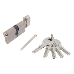 Личинка (цилиндровый механизм) Стандарт MAX 70 (35х35В) SN, матовый никель, 5 ключей, перфоключ/вертушка Стандарт 42476