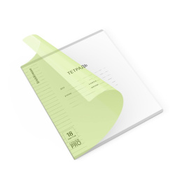 Тетрадь  18 листов линейка ErichKrause Классика Coverpro Neon Fizzy, пластиковая обложка, зеленая 56367