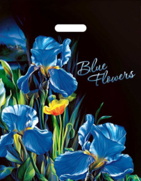 Пакет подарочный ПВД 38х47см 60мкм Ирисы ПВ3847ИР