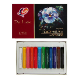 Пастель 12 цветов масляная Луч De Luxe 30С 1936-08