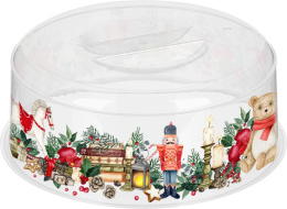 Крышка для СВЧ пластиковая d-25см Bergamo с декором Игрушки, бесцветный Homver 223138501/00