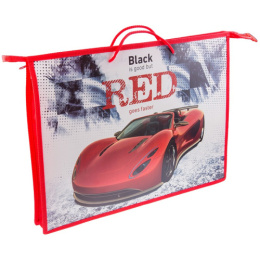Папка-портфель А3 Авто. Supercar, пластик, на молнии, с ручками ПР-3-20_10963