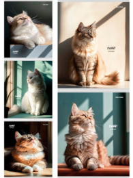 Тетрадь  48 листов Котики на солнце 48-4336