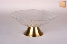 Ваза стеклянная на ножке 250мм h-110мм, в инд/у Коралл 9045