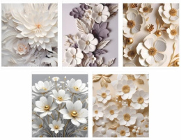 Тетрадь  48 листов Lamark Жемчужные цветы 128/00134962  4824-38