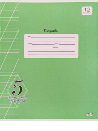 Тетрадь  12 листов косая линейка Великолепно! Пятерка 12-0509
