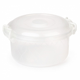 Контейнер для продуктов пластиковый  5,0л круглый с ручками Альтернатива М097