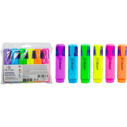 Текстовыделителей набор 6 цветов Attomex, 1-5мм 5045407
