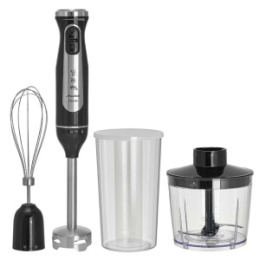 Блендер погружной с измельчителем 1500Вт, 2 скорости, "Турбо", черный Аксинья КС-321В