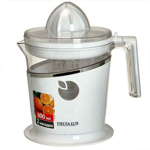 Соковыжималка электрическая  40Вт, для цитрусовых, белый Delta lux DE-2401