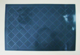 Коврик придверный резиновый Pin Mat 40х 60см Ромб, черный ComeForte