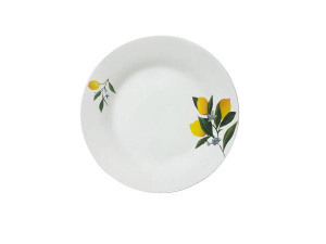 Тарелка фарфоровая мелкая 190мм Лимоны Фокус т7,5-3108