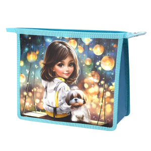 Папка для тетрадей А5 Шатенка с собачкой 69296