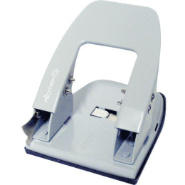 Дырокол  25 листов Attomex, металлический, с линейкой, серый, в картон. коробке 4020310