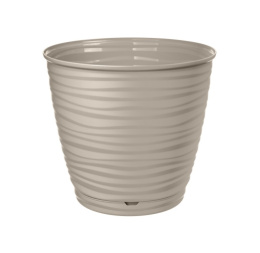 Горшок для цветов пластиковый Saffron с поддоном 1,5л d-14,6см бежевый Homver 221610127/01