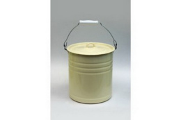 Ведро эмалированное 12л цилиндрическое с металл. крышкой без декора Магн Эмаль Магнитогорск 1224