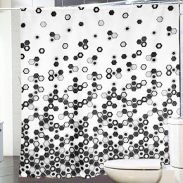 Штора для ванной полиэстер 180х200см Mir Troy белый Miranda MRD.01.G-3620WH