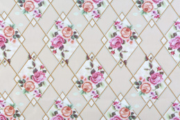 Клеенка столовая на тканевой основе ТВ 1,30х25м бежевый Колорит 438/2