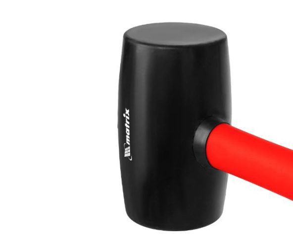 Киянка резиновая 0,680кг фибергласовая ручка, черная резина Matrix 11193