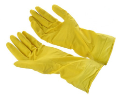 Перчатки резиновые (латексные) размер "M" желтые Komfi DGL017P