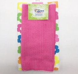 Салфетки из микрофибры набор 2шт. 30х30см однотонная, 40х60см с рисунком ДомВелл 