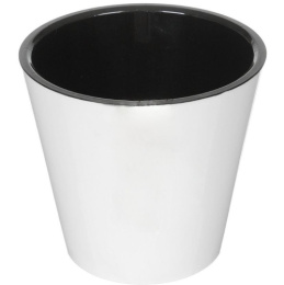 Горшок для цветов пластиковый London со вставкой  1,6л d-16см белый InGreen ING1553БЛ