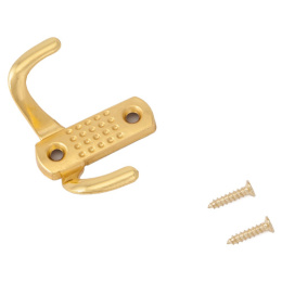 Крючок-вешалка Стандарт 212 B GP золото, 2-х рожковый, европакет Стандарт 243 