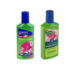 Жидкое удобрение универсальное для всех декоративных растений (комнатных и балконных) 250мл комплексное Добрая сила