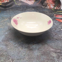 Салатник фарфоровый 200мм белый с узором Цветочная фантазия Радужный Дом РД85387