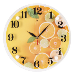 Часы настенные круглые d-30см Цитрусовый микс Рубин 3030-031