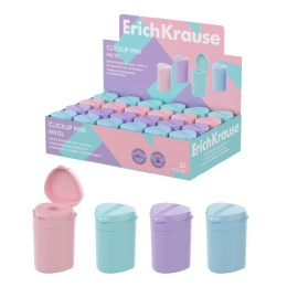 Точилка пластик 1 отверстие с контейнером ErichKrause Clickup Mini Pastel 60064