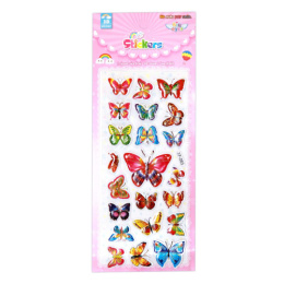 Наклейки объемные  8х17,5см Бабочки XF-083 КН22072-20