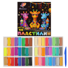 Пластилин 48 цветов Луч Фантазия (классика + пастель + золото + серебро) 35С 2323-08