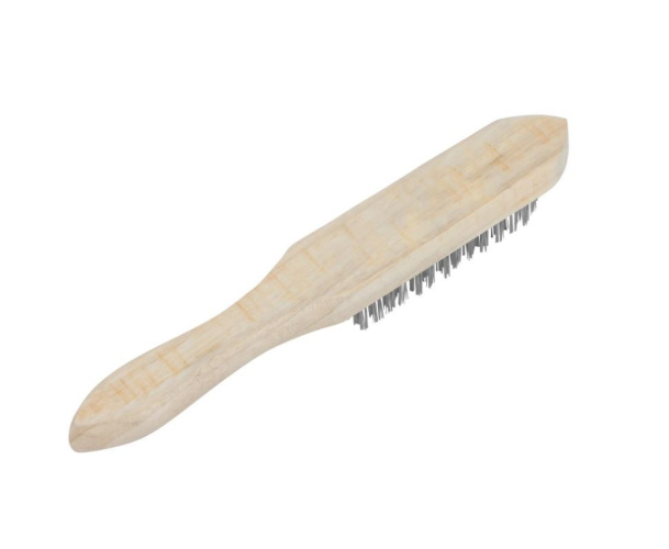 Щетка 6-рядная металлическая, деревянная ручка Sparta 748265