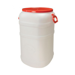 Бочка  40л пластиковая пищевая прямоугольная, горловина d-25см с навесными ручками Альтернатива М162