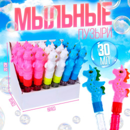 Мыльные пузыри   30мл Единорог, мини, в ассортименте Funny toys 3588599