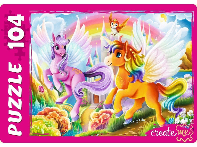 Пазлы  104 элемента Единороги ангелы УК104-1984